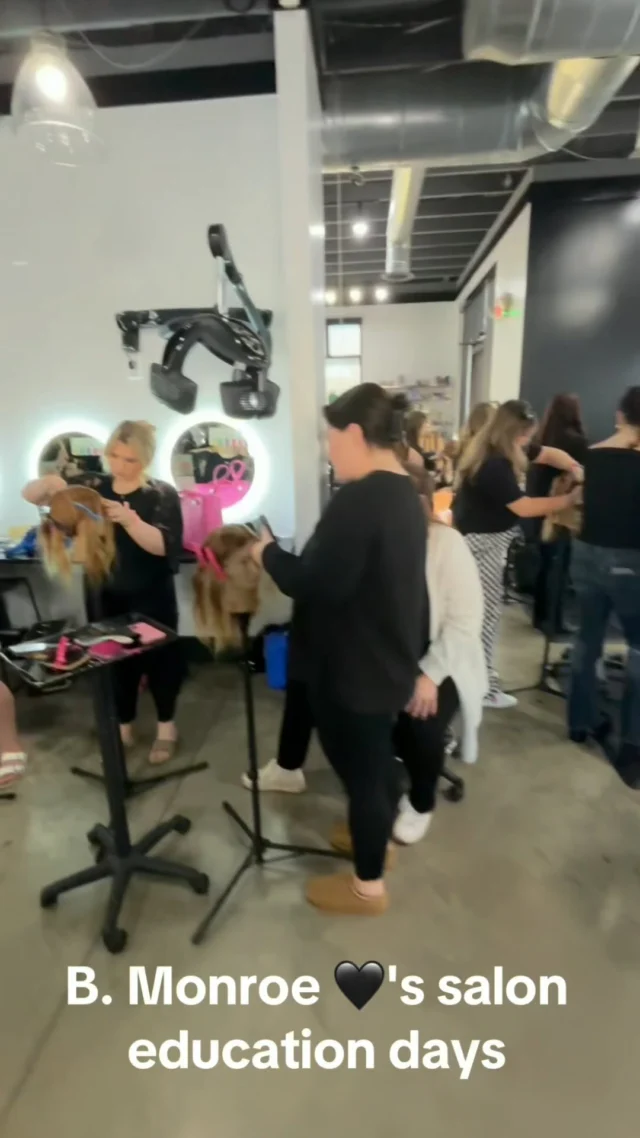 There's nothing we love more than an A M A Z I N G education day. Thank you for a fun and very knowledgeable education class 
@justbhair 
@shearsk 
@nicole__ohara 
@redkenpro 

#bmonroesalon